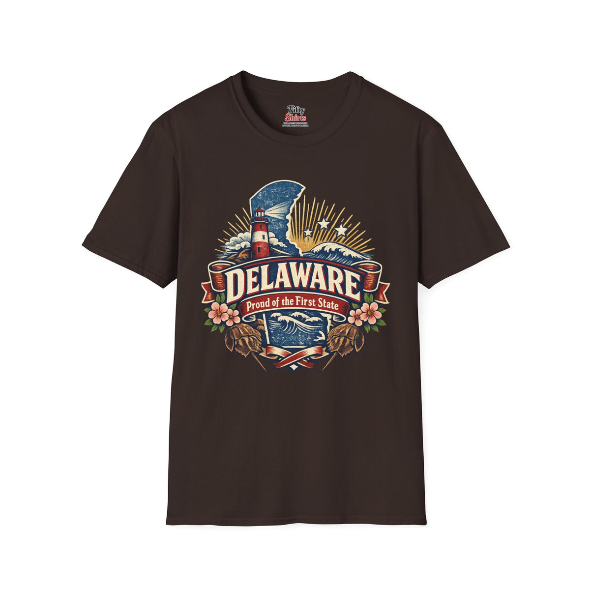 Delaware State Pride Unisex Softstyle T Shirt State Pride Graphic Tee Collections FS03