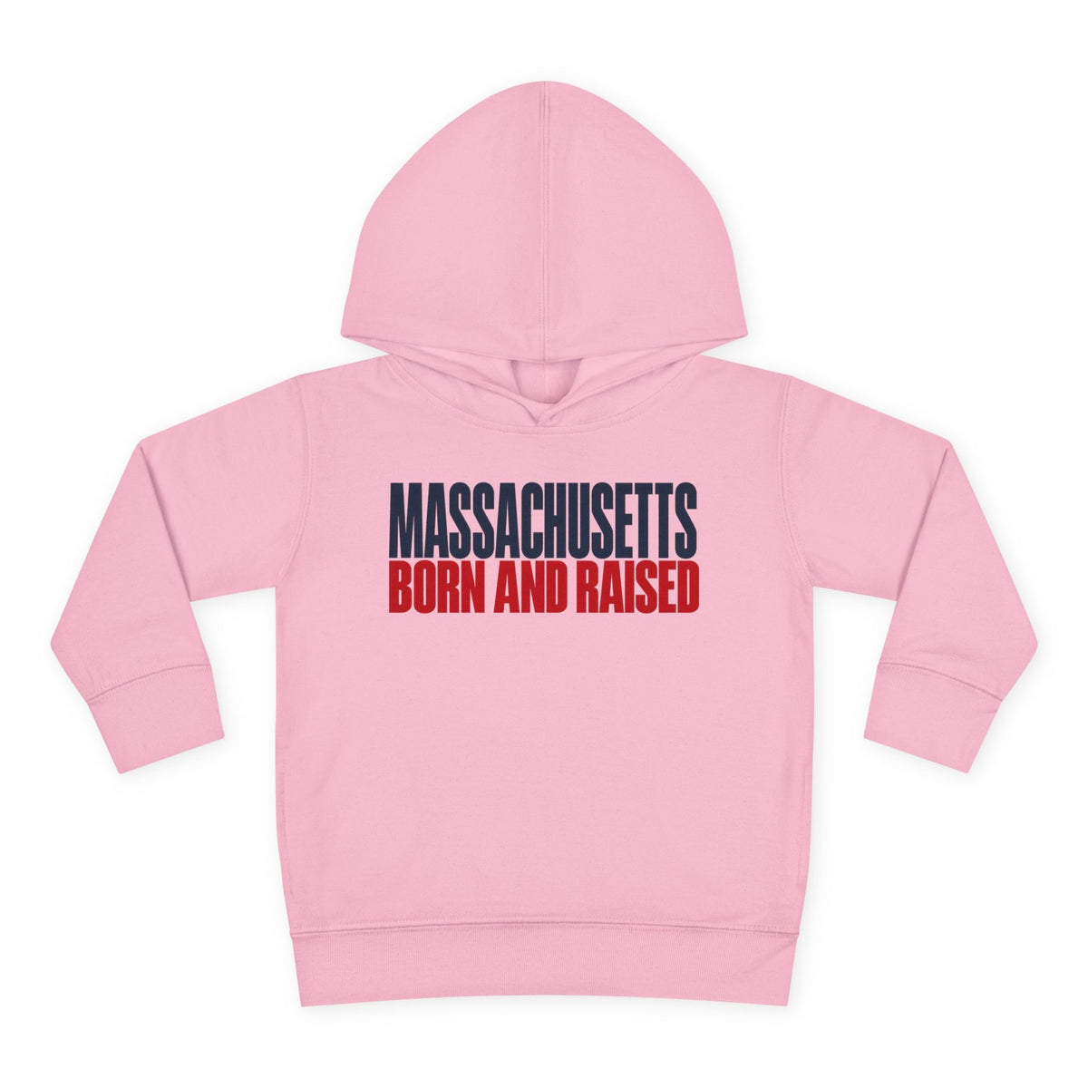Massachusetts Born and Raised Modern Streetwear Unisex Toddler Pullover Fleece Hoodie