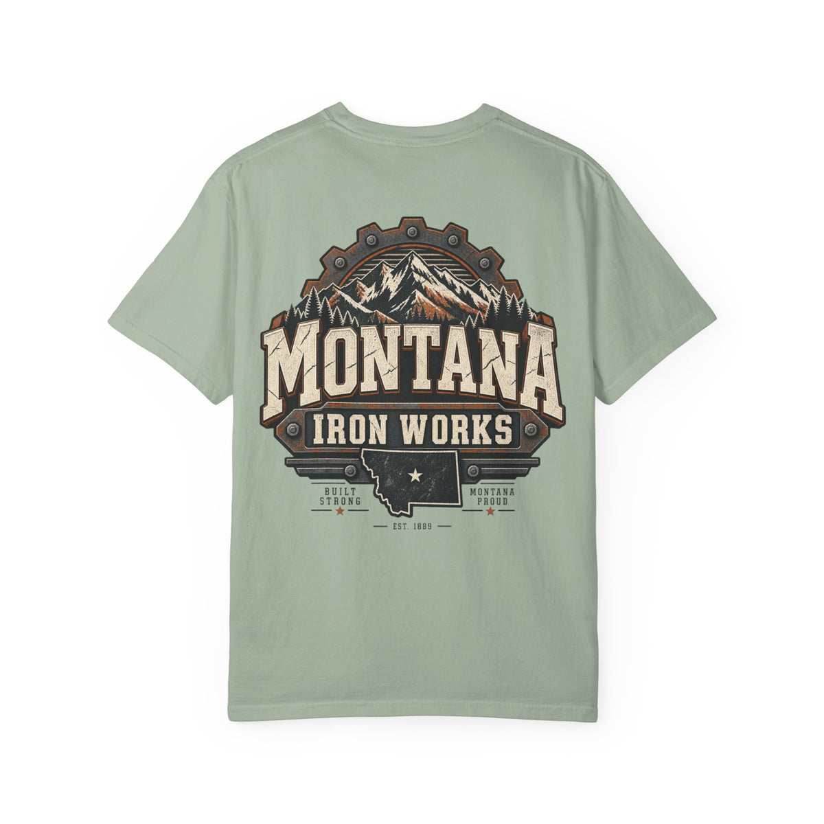 Montana Iron Works Unisex Comfort Color 1717 Streetwear Graphic Tee