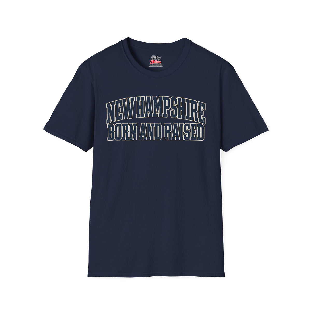 New Hampshire Born and Raised Unisex Softstyle T Shirt State Name Graphic Tee