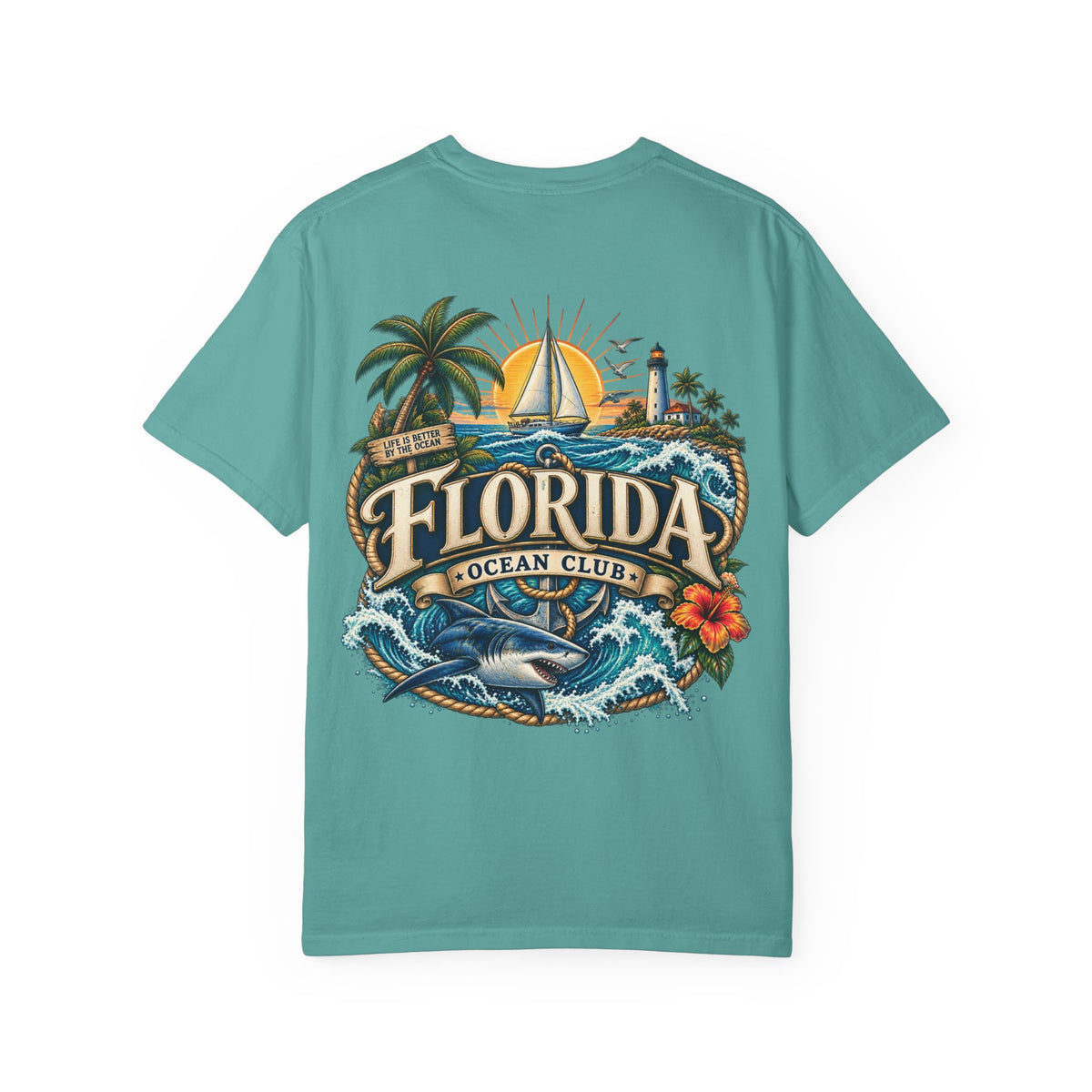 Florida Ocean Club Unisex Comfort Color 1717 Streetwear Graphic Tee