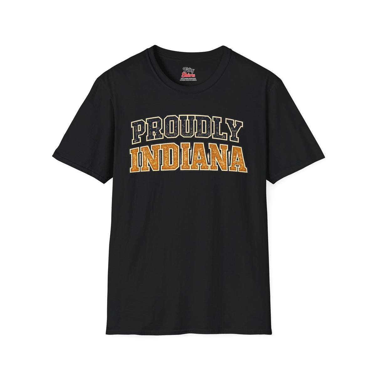 Proudly Indiana Unisex Softstyle T Shirt State Name Graphic Tee