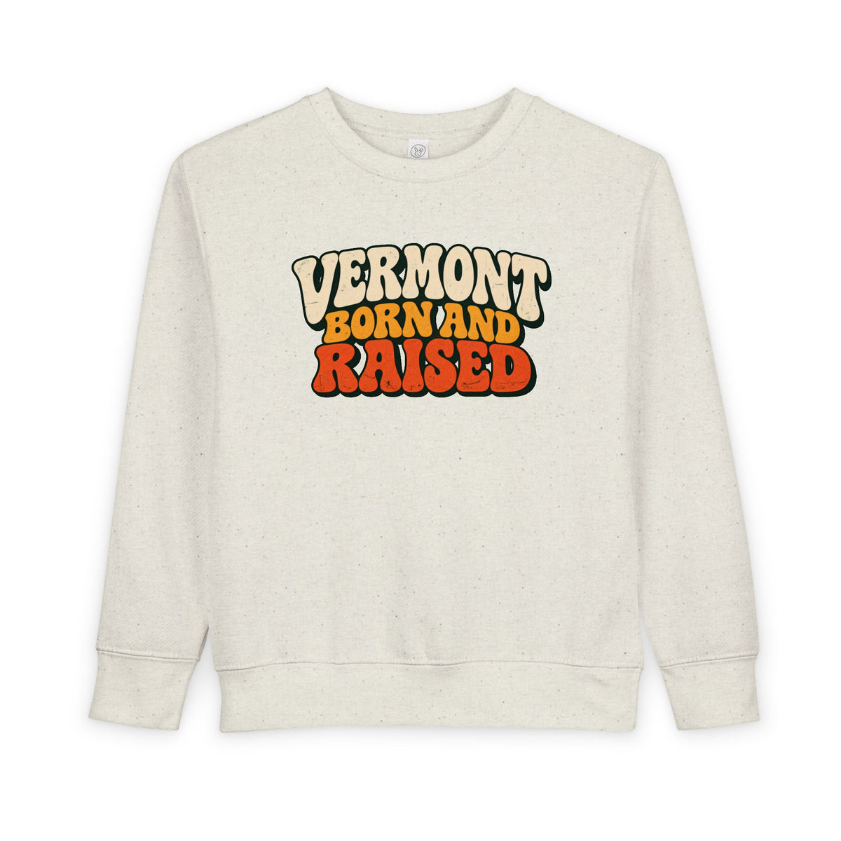 Vermont Born and Raised Retro 1970s Unisex Toddler Sweatshirt