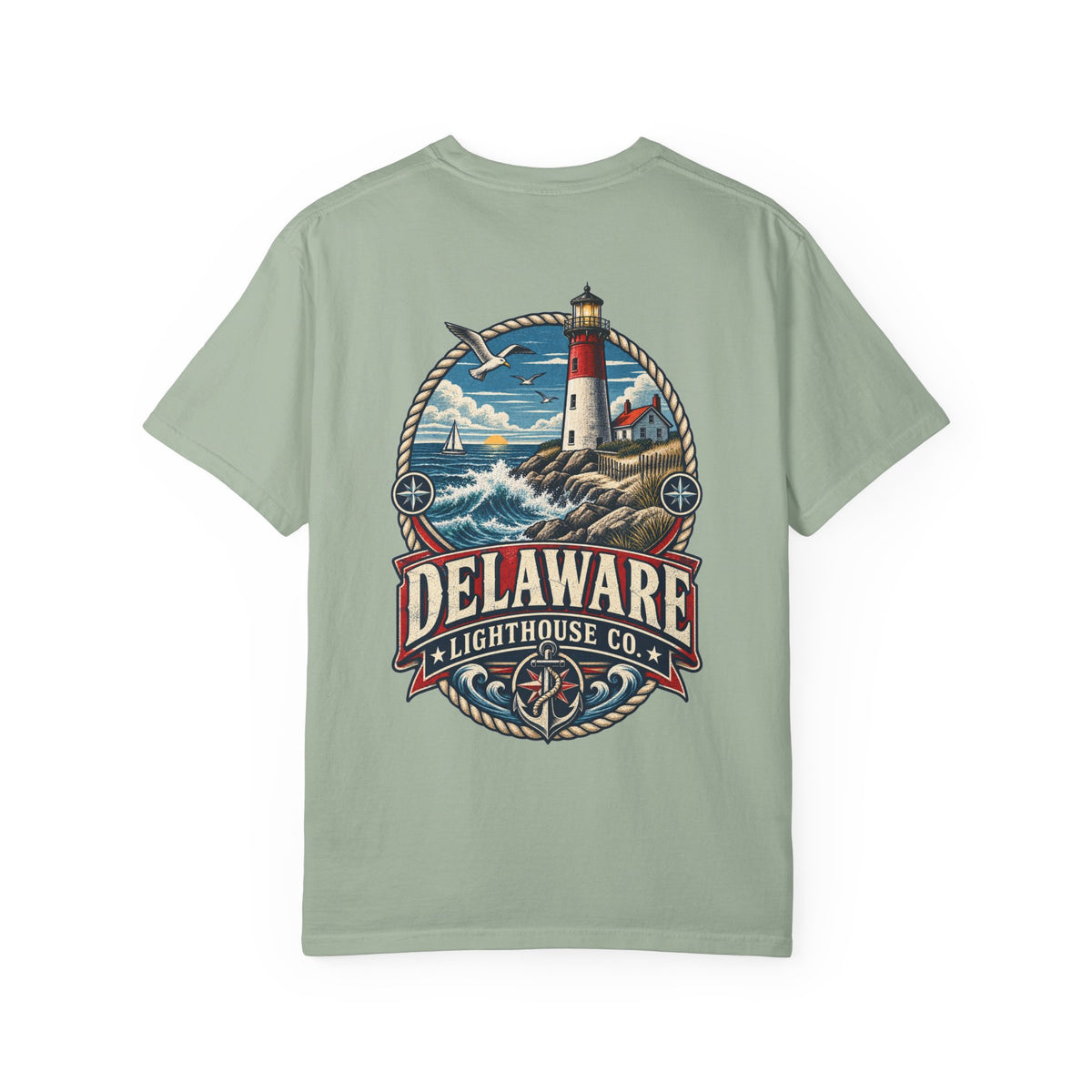 Delaware Lighthouse Co. Unisex Comfort Color 1717 Streetwear Graphic Tee