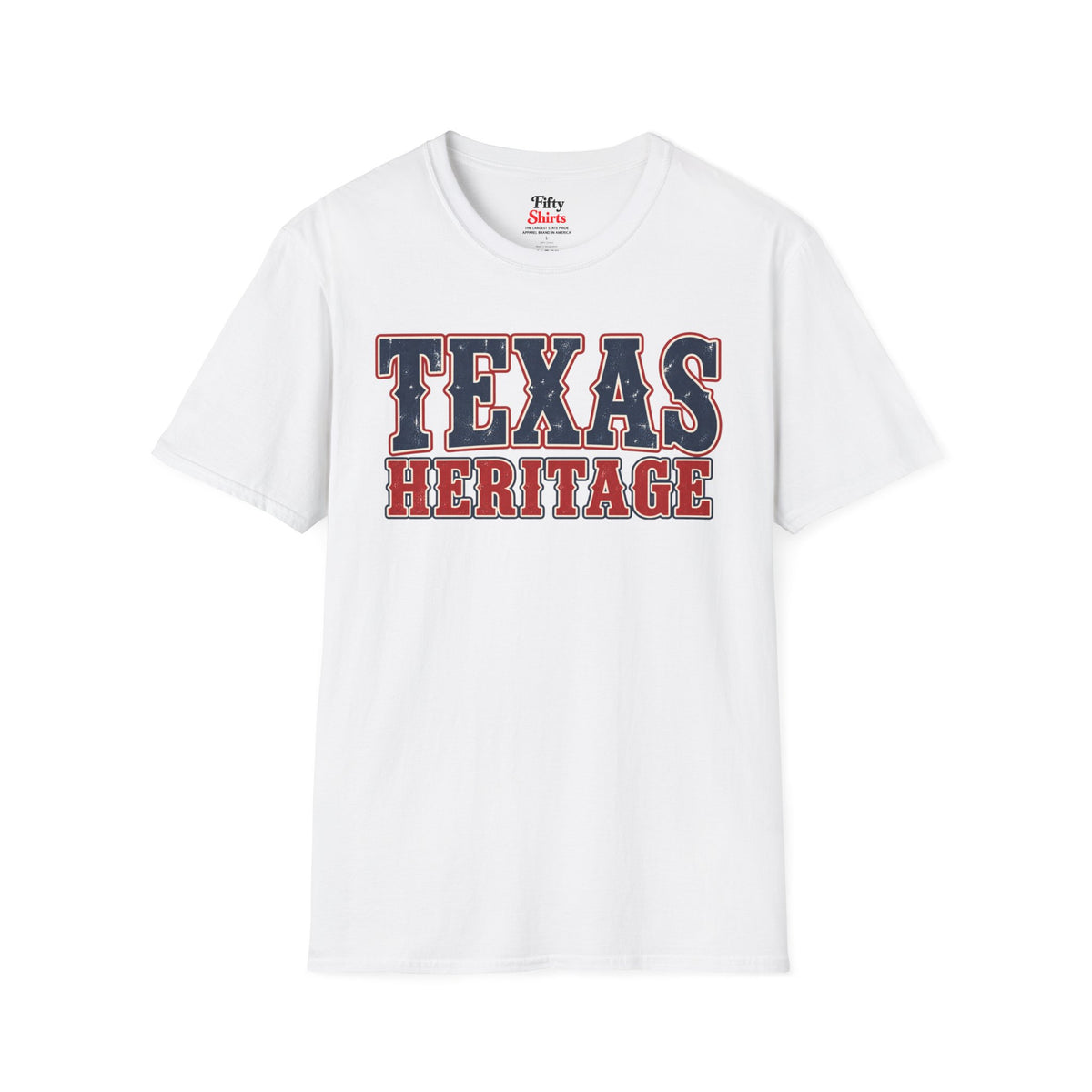 Texas Heritage Unisex Softstyle T Shirt State Name Graphic Tee