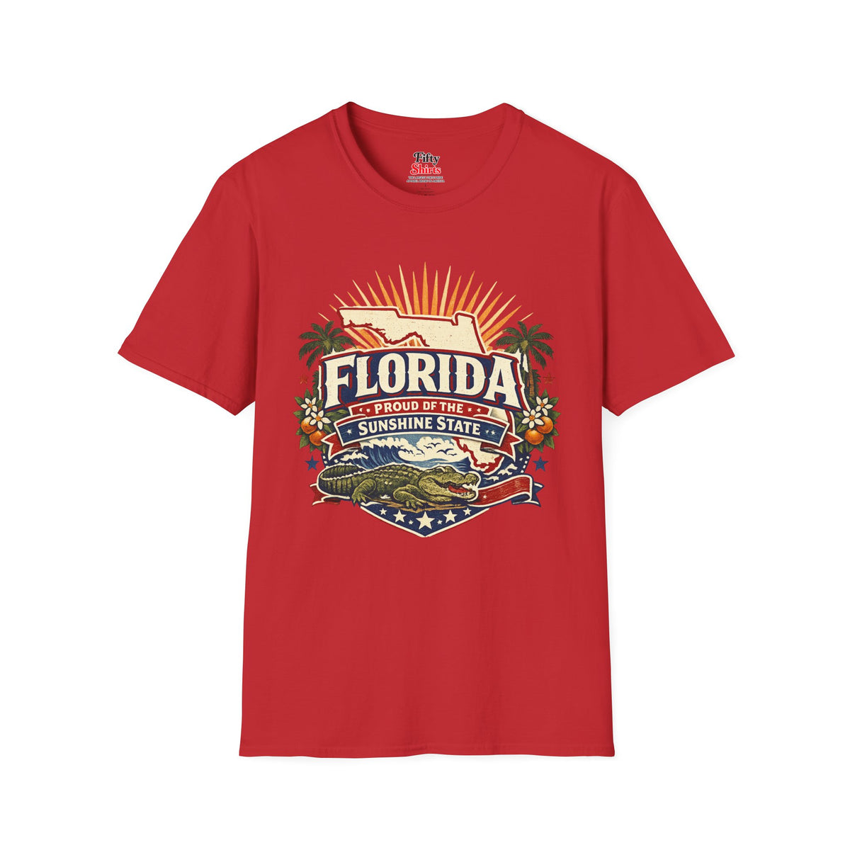 Florida State Pride Unisex Softstyle T Shirt State Pride Graphic Tee Collections FS03