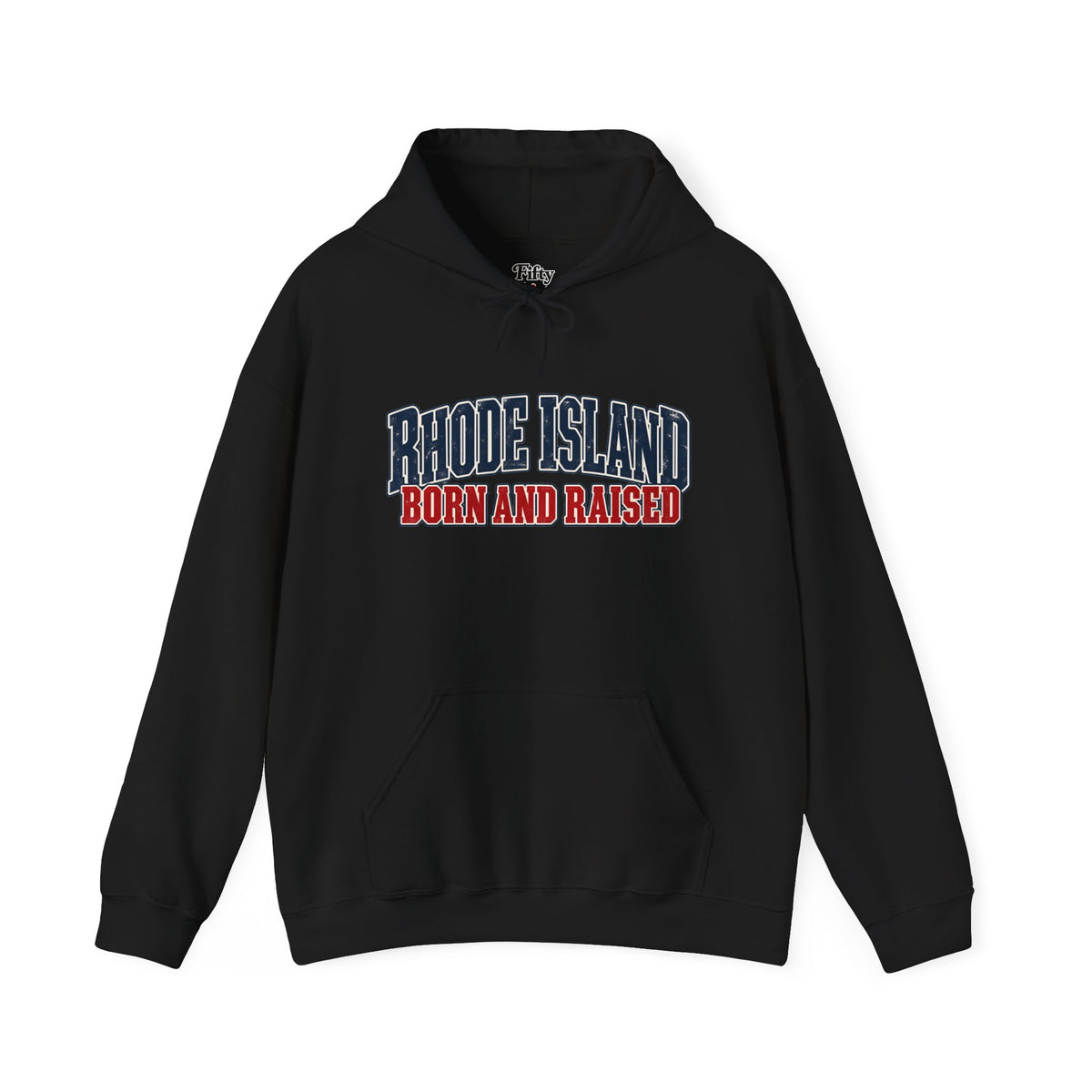 Rhode Island Born and Raised Coastal Heritage Unisex Hoodie Graphic