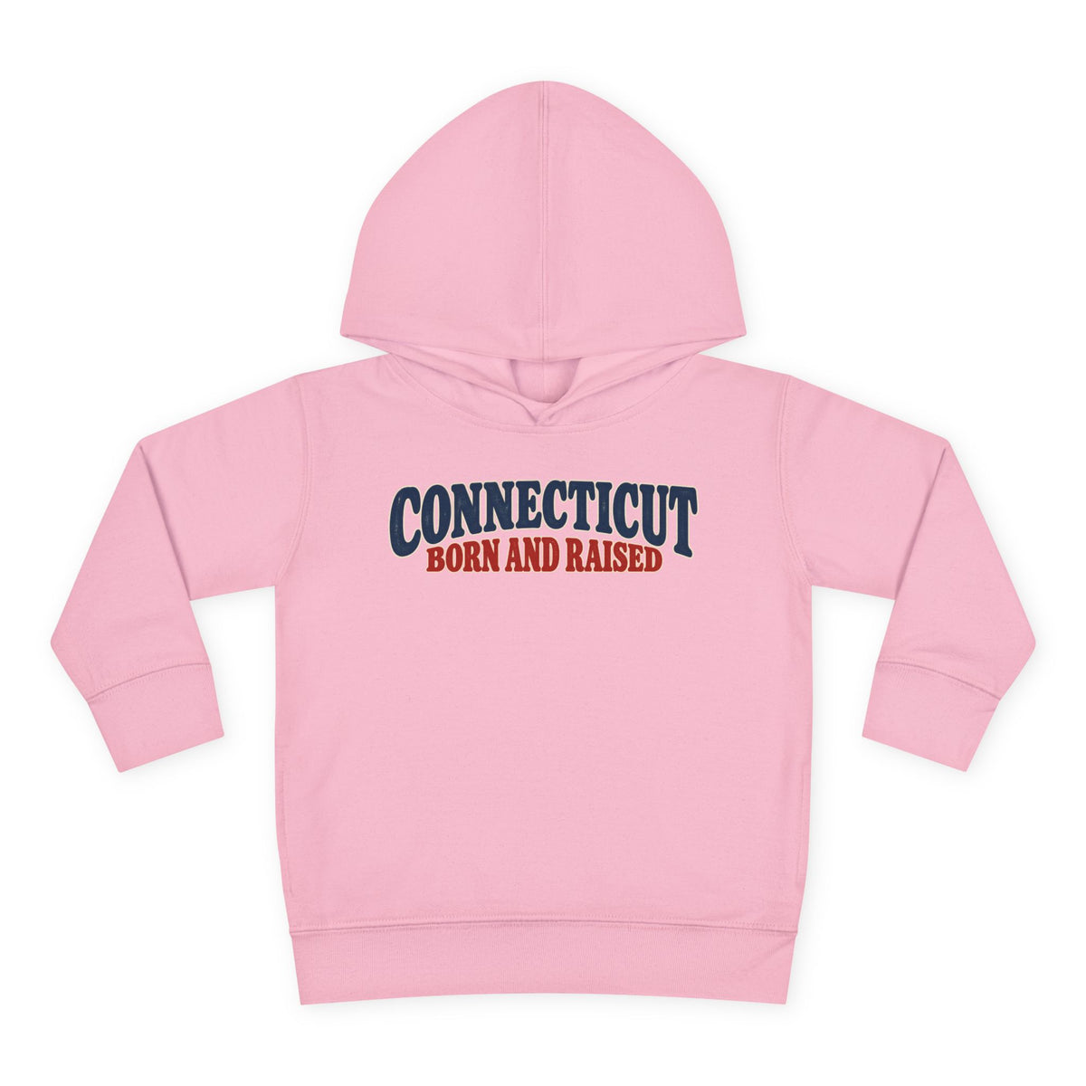 Connecticut Born and Raised 1970s Americana Unisex Toddler Pullover Fleece Hoodie