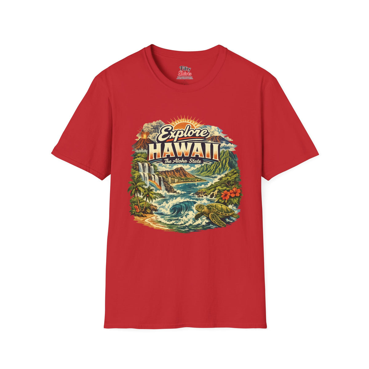 Explore Hawaii Unisex Softstyle T Shirt State Pride Graphic Tee Collections FS03