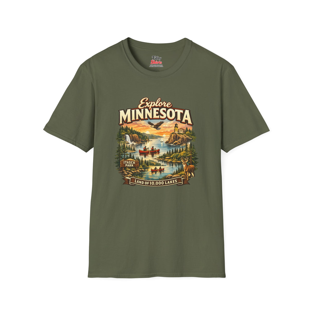 Explore Minnesota Unisex Softstyle T Shirt State Pride Graphic Tee Collections FS03