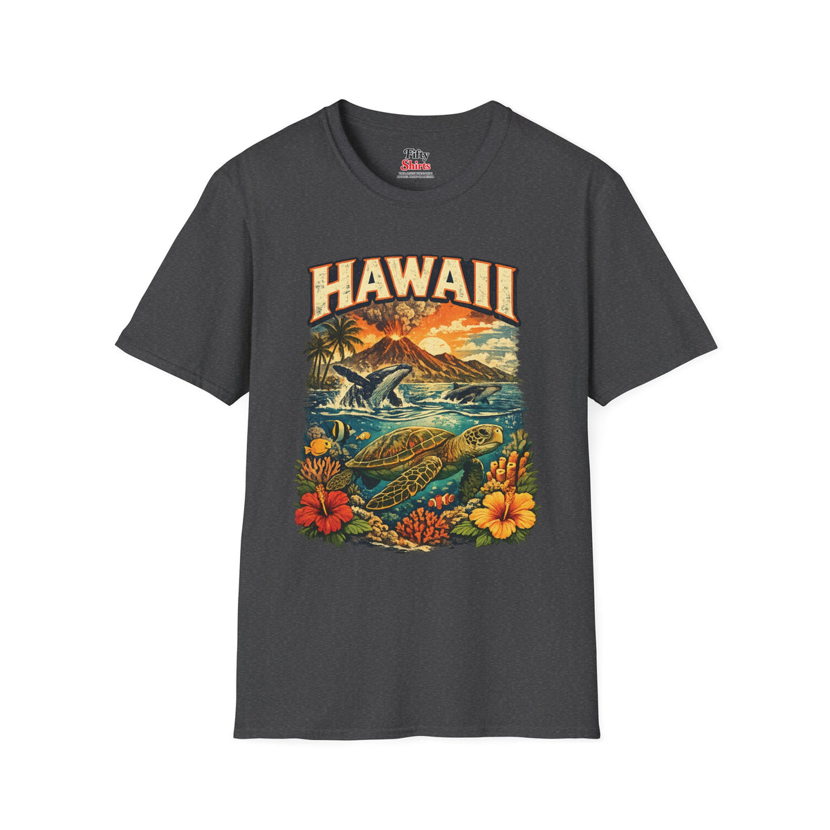 Hawaii Wildlife Unisex Softstyle T Shirt State Pride Graphic Tee Collections FS03