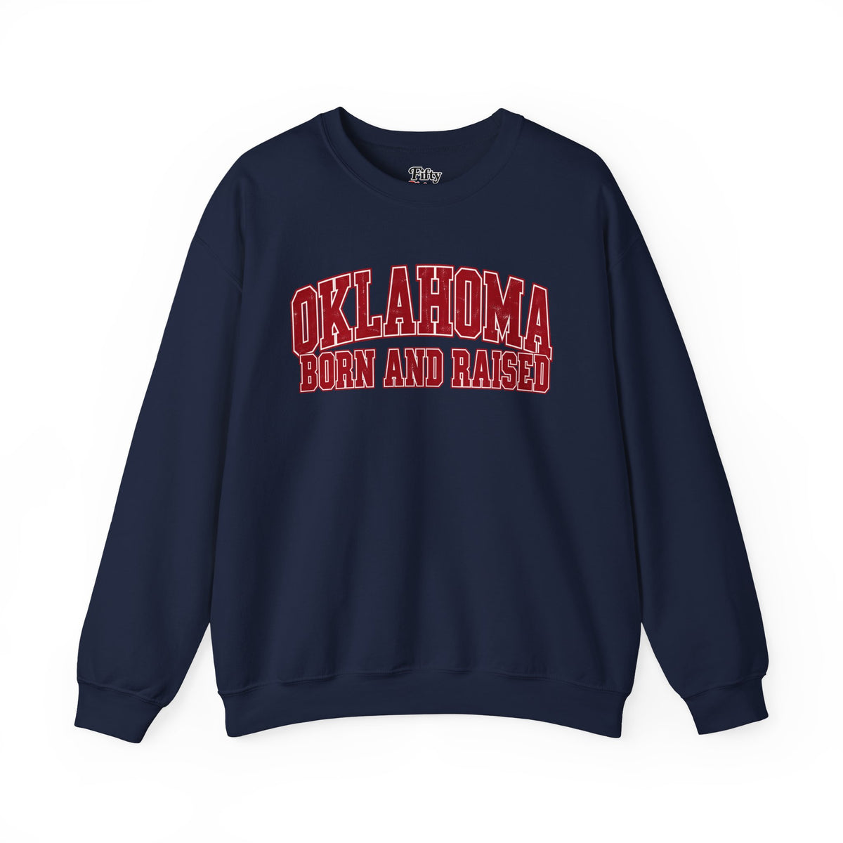 Oklahoma Born and Raised Vintage Collegiate Unisex Sweatshirt Graphic