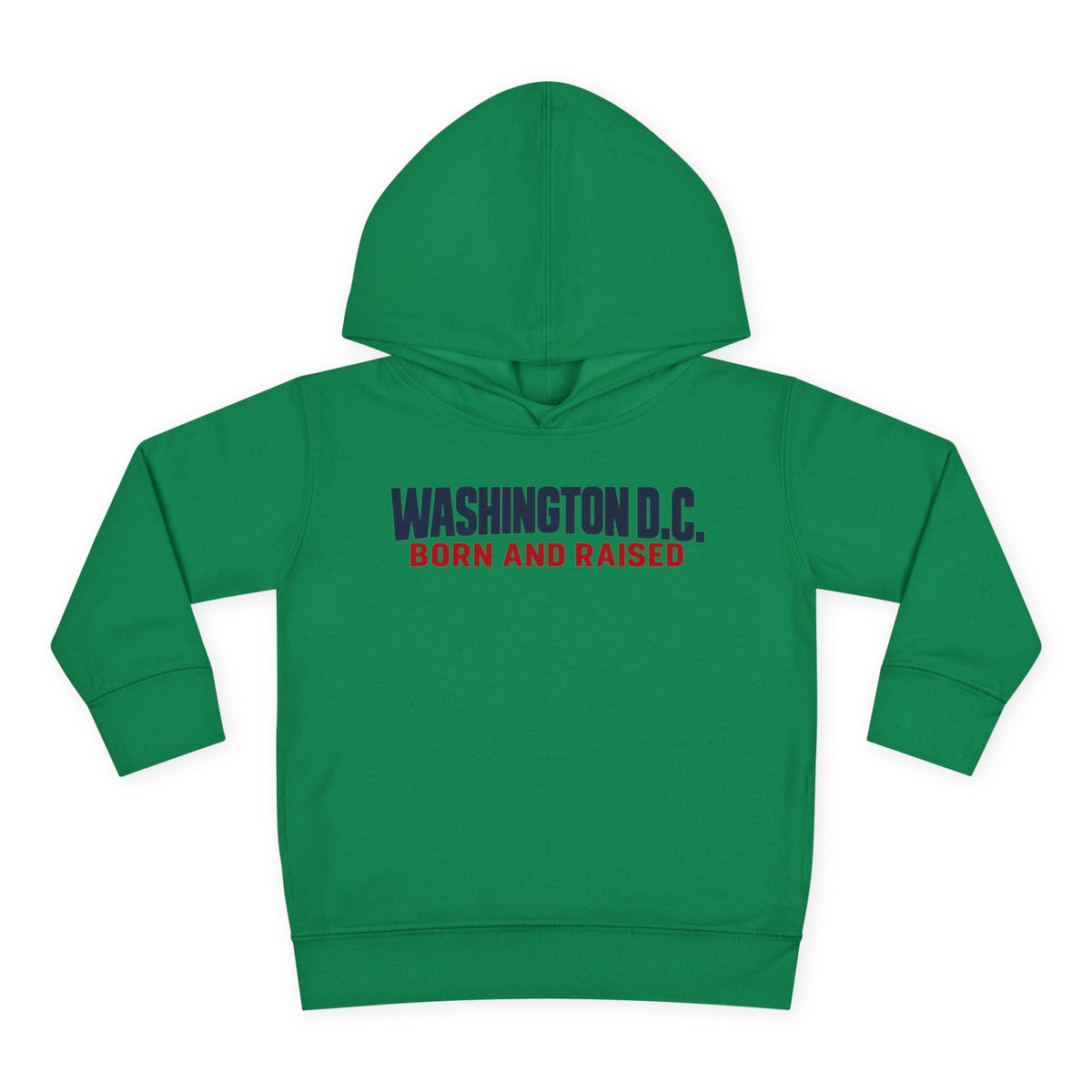 Washington DC Born and Raised Minimal Modern Unisex Toddler Pullover Fleece Hoodie