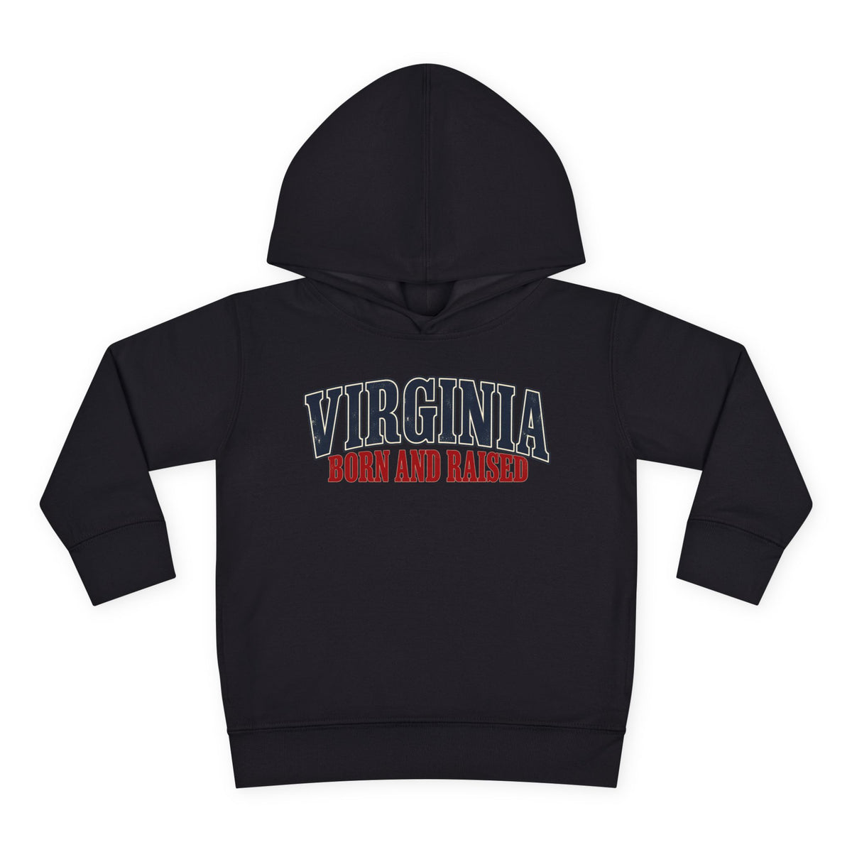 Virginia Born and Raised Southern Heritage Unisex Toddler Pullover Fleece Hoodie
