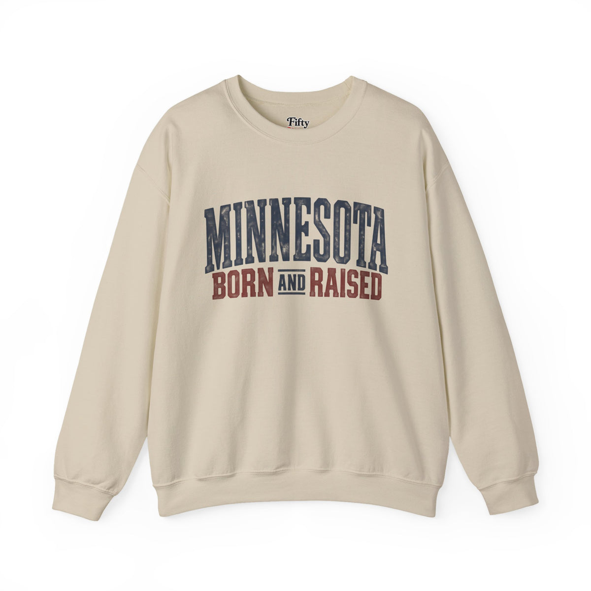 Minnesota Born and Raised Rustic Americana Unisex Sweatshirt Graphic