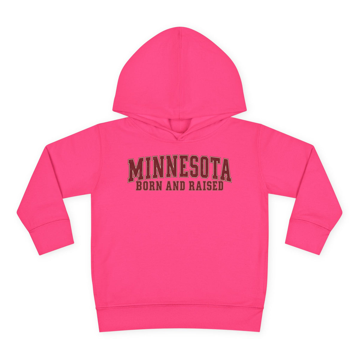 Minnesota Born and Raised Vintage Collegiate Unisex Toddler Pullover Fleece Hoodie