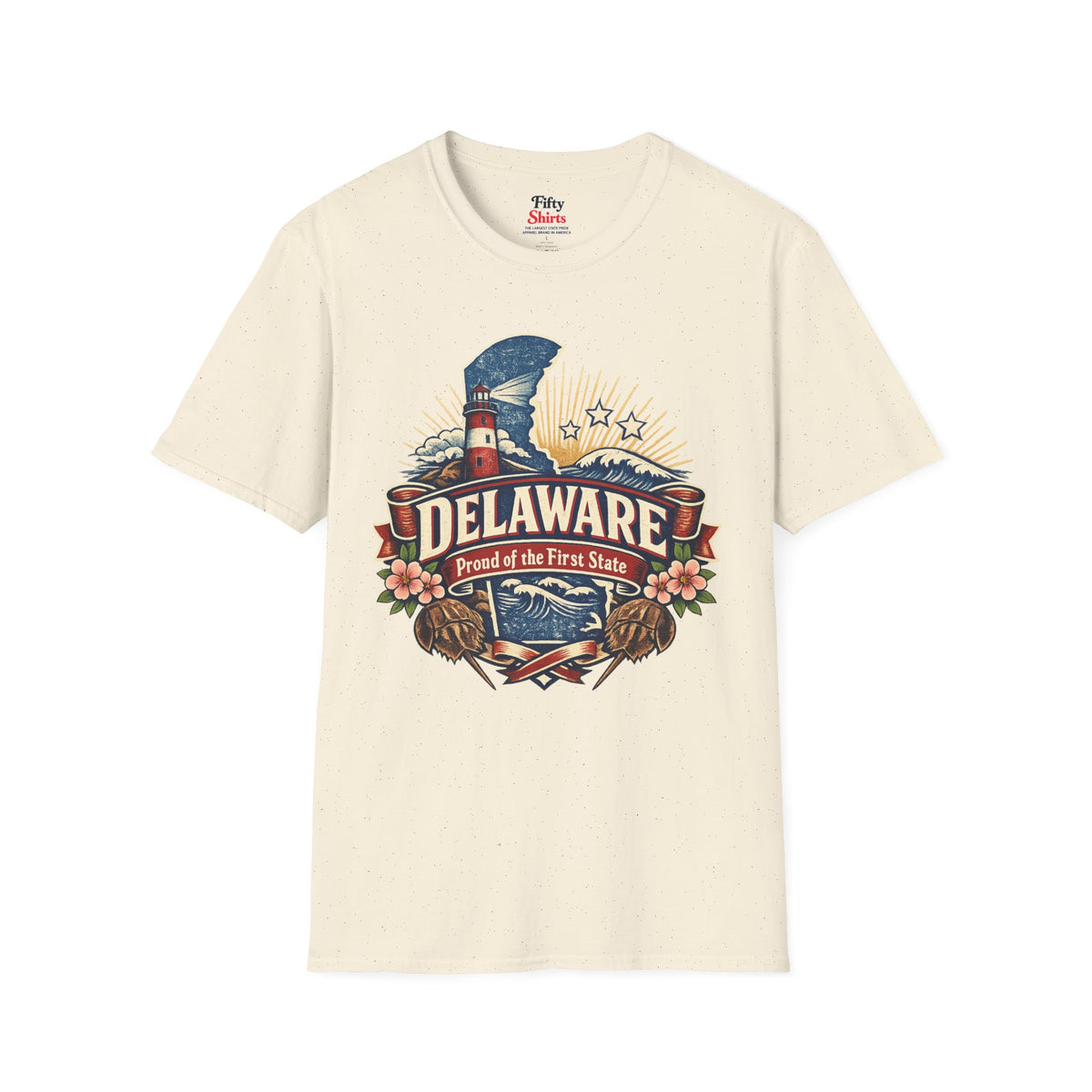 Delaware State Pride Unisex Softstyle T Shirt State Pride Graphic Tee Collections FS03
