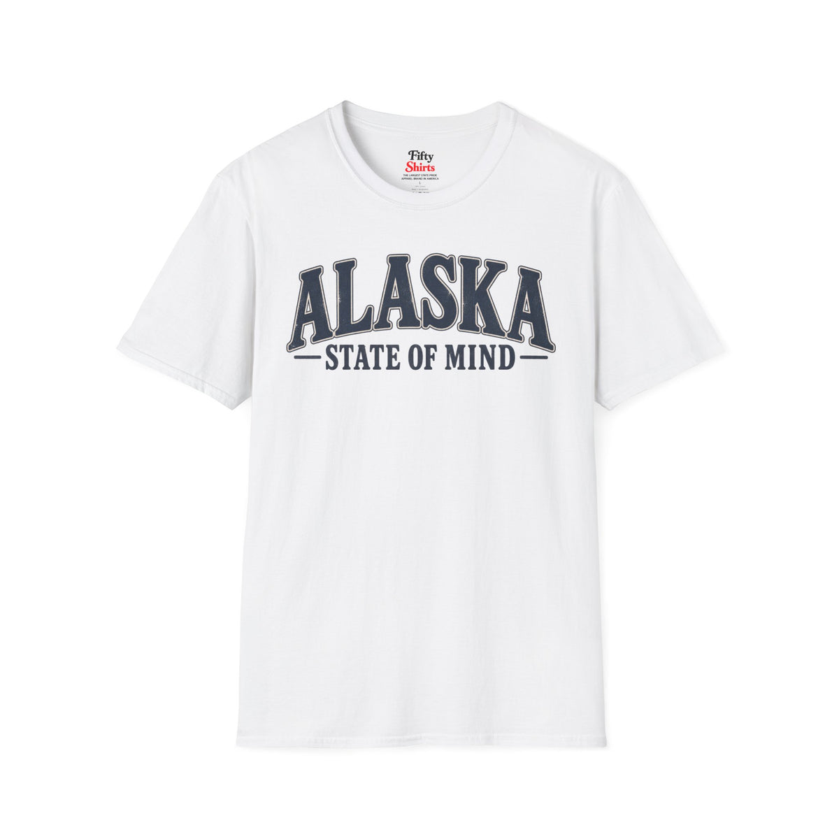 Alaska State of Mind Unisex Softstyle T Shirt State Name Graphic Tee