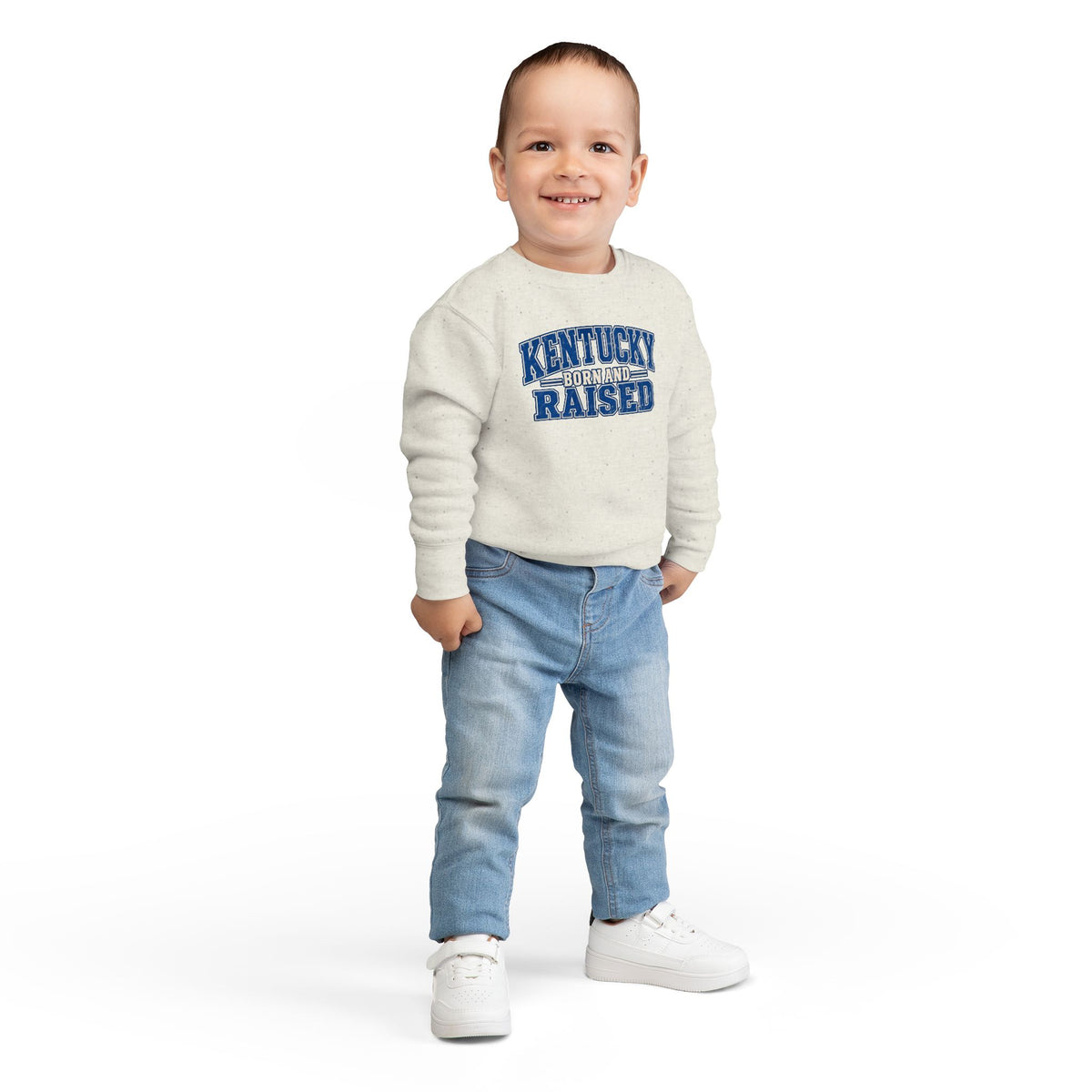 Kentucky Born and Raised Bluegrass Unisex Toddler Sweatshirt