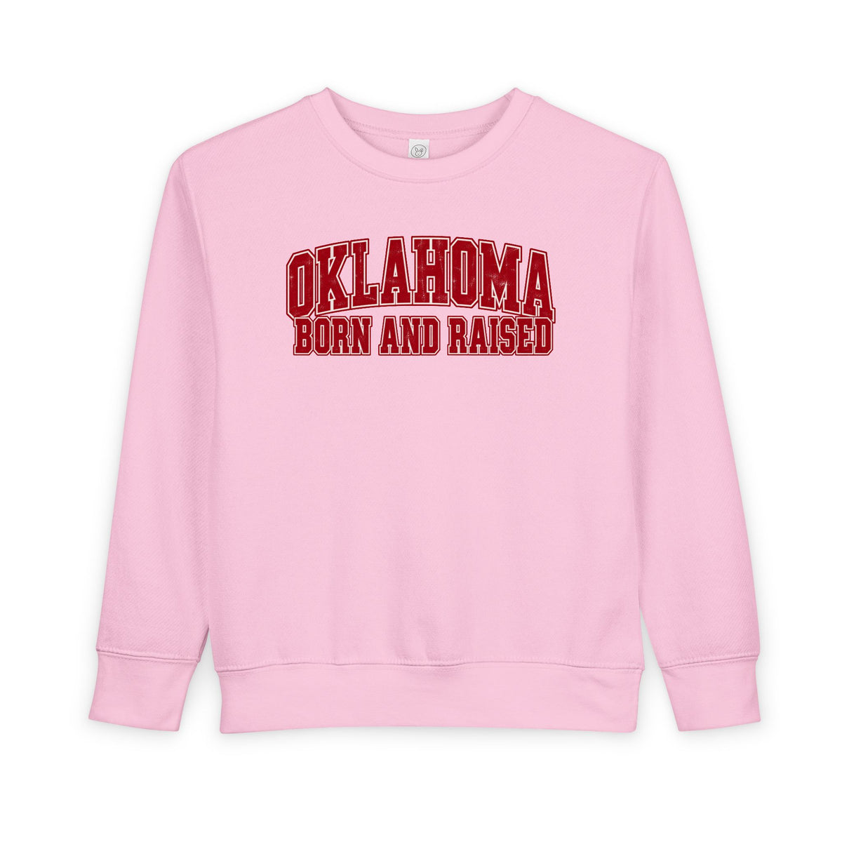 Oklahoma Born and Raised Vintage Collegiate Unisex Toddler Sweatshirt