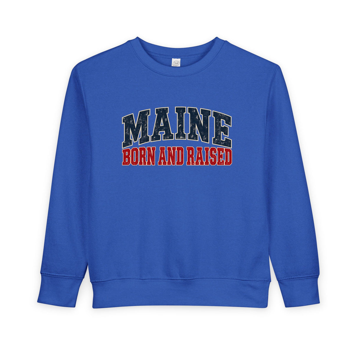 Maine Born and Raised New England Americana Unisex Toddler Sweatshirt