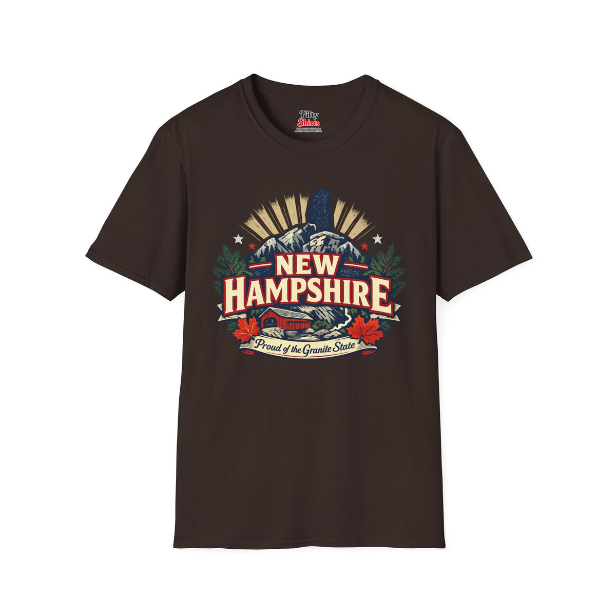 New Hampshire State Pride Unisex Softstyle T Shirt State Pride Graphic Tee Collections FS03