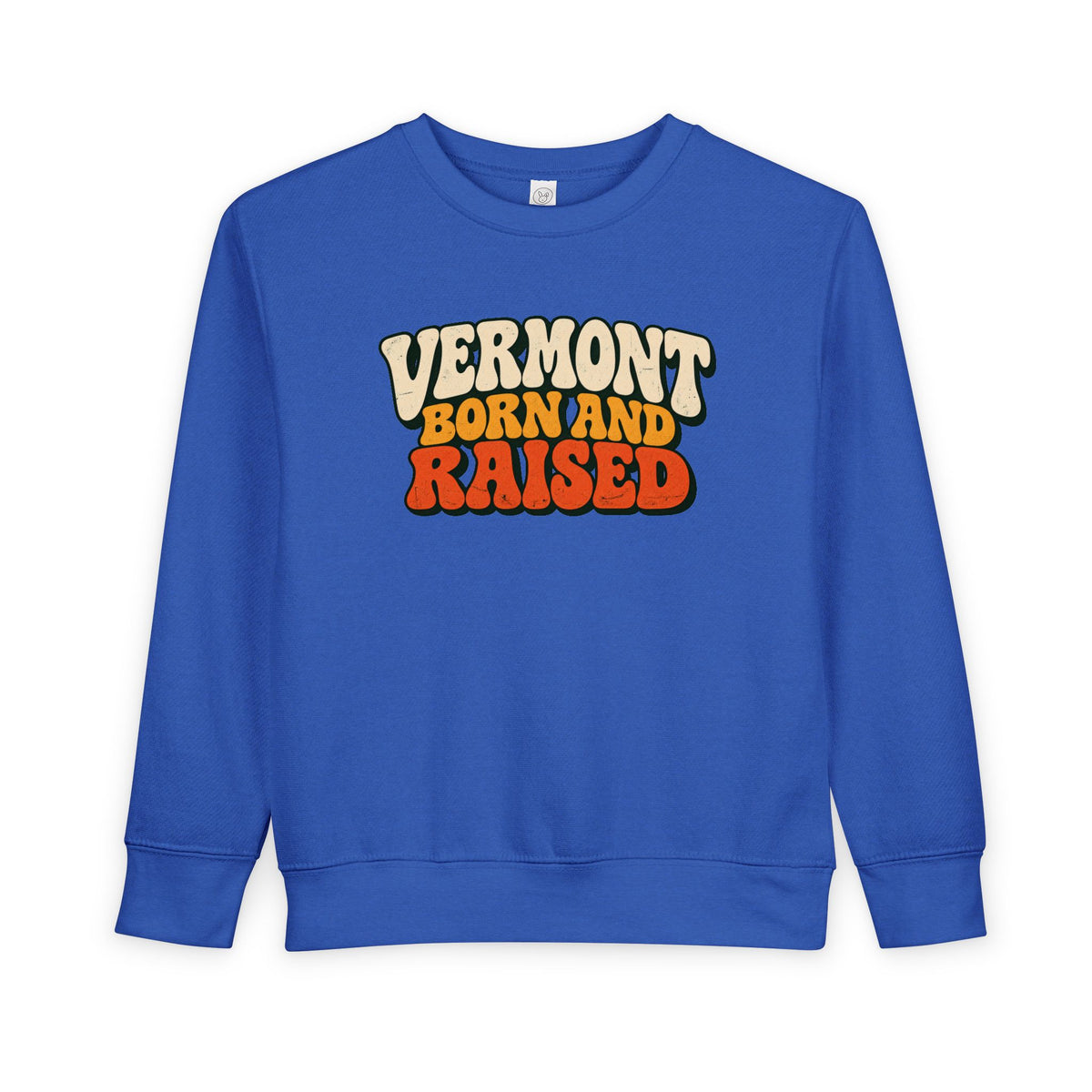 Vermont Born and Raised Retro 1970s Unisex Toddler Sweatshirt