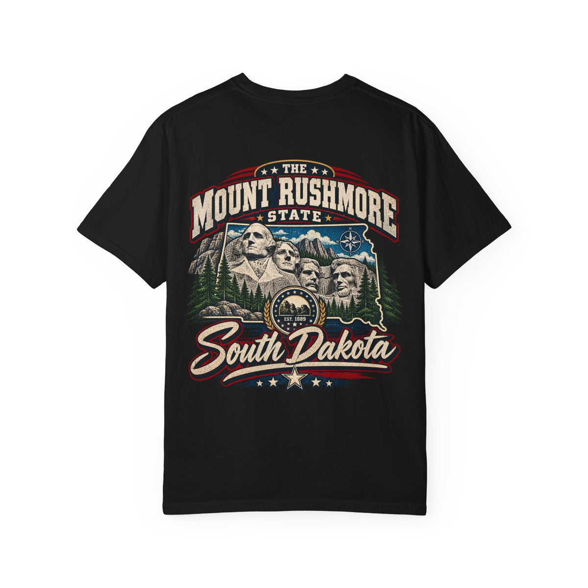 South Dakota Mount Rushmore State Unisex Comfort Color 1717 Streetwear Graphic Tee