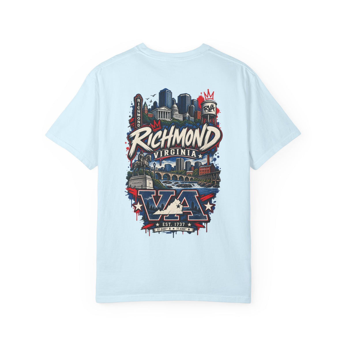 Richmond Virginia Unisex Comfort Color 1717 Streetwear Graphic Tee