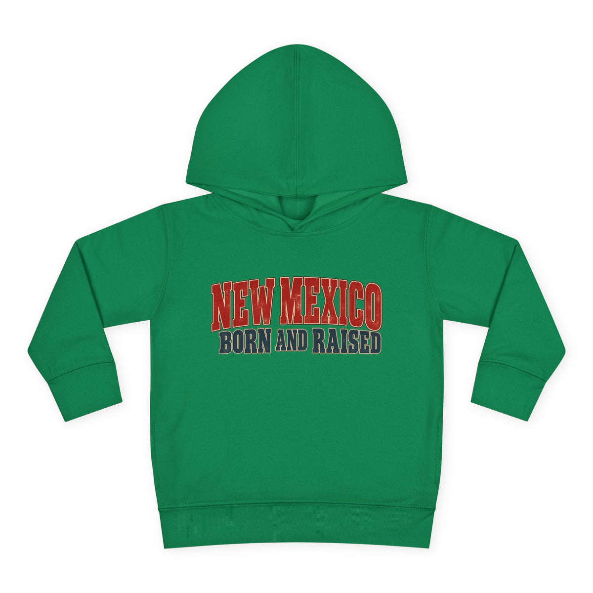 New Mexico Born and Raised Vintage Americana Unisex Toddler Pullover Fleece Hoodie