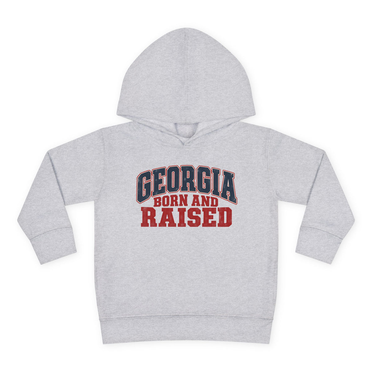 Georgia Born and Raised Rustic Southern Unisex Toddler Pullover Fleece Hoodie