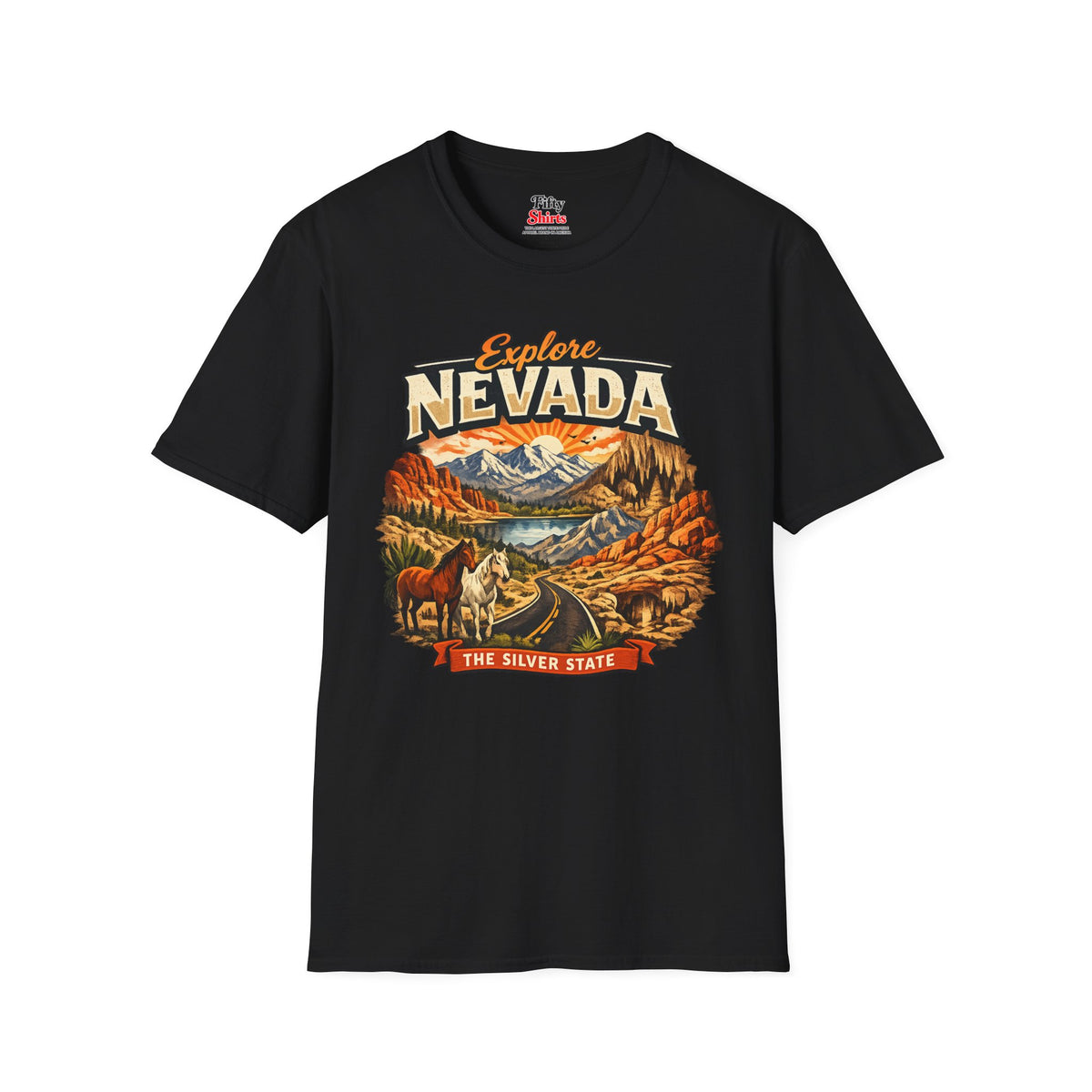 Explore Nevada Unisex Softstyle T Shirt State Pride Graphic Tee Collections FS03