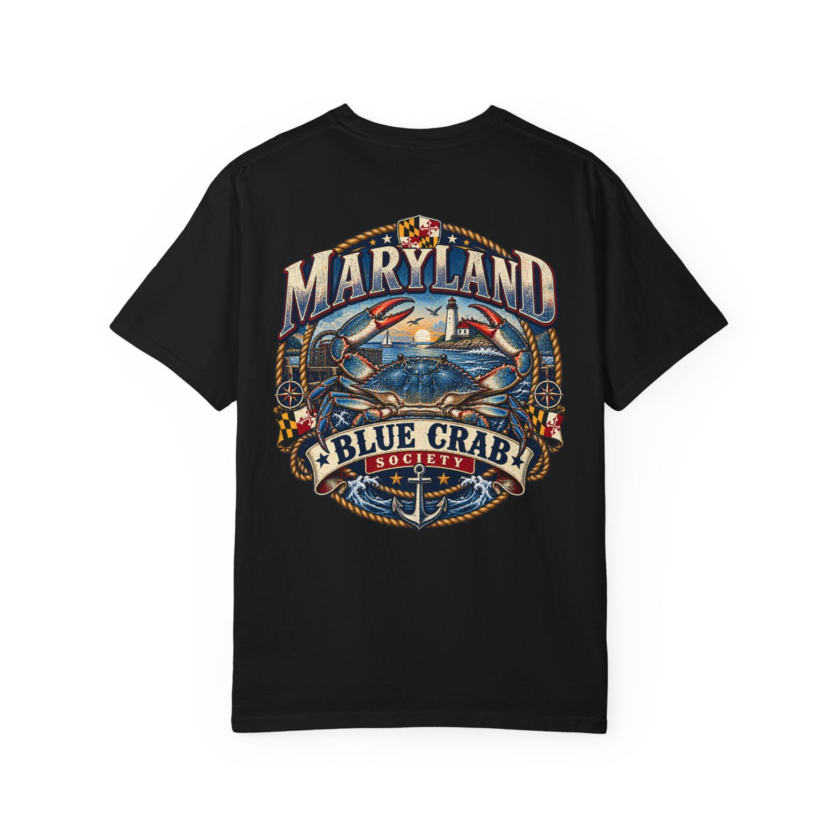 Maryland Blue Crab Society Unisex Comfort Color 1717 Streetwear Graphic Tee