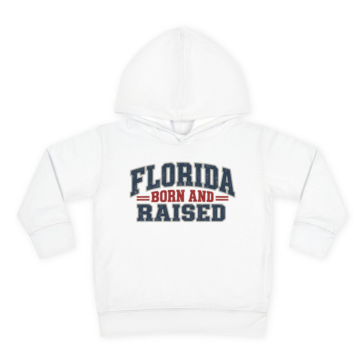 Florida Born and Raised Rustic Americana Unisex Toddler Pullover Fleece Hoodie