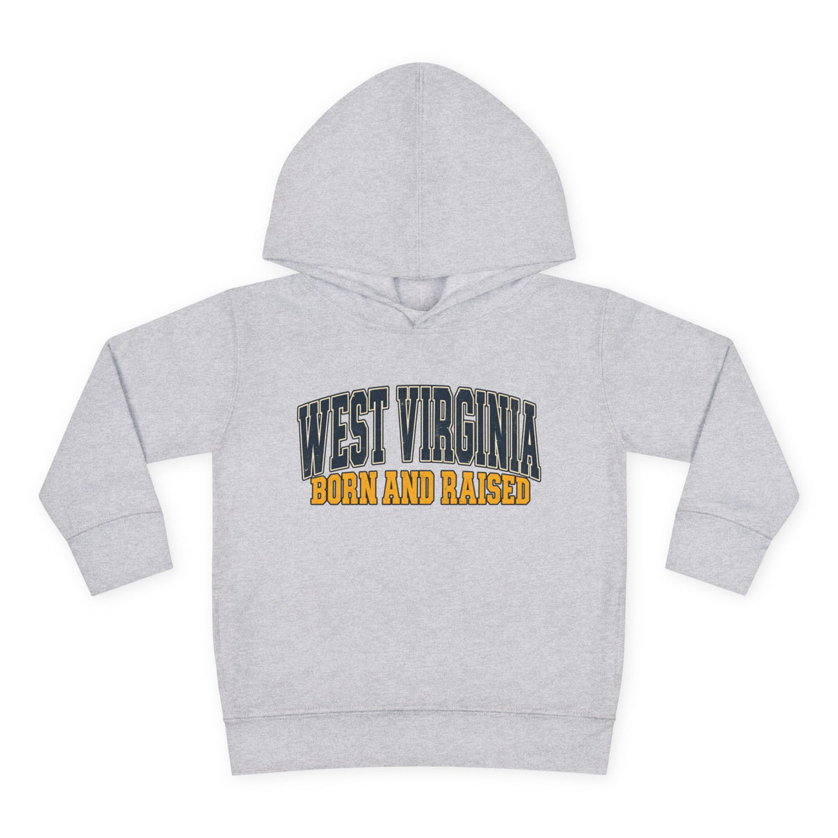 West Virginia Born and Raised Vintage Americana Unisex Toddler Pullover Fleece Hoodie