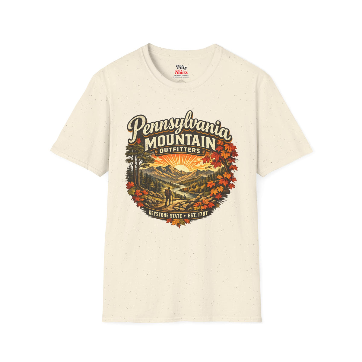 Pennsylvania Mountain Outfitters Unisex Softstyle T Shirt State Pride Graphic Tee Collections FS03
