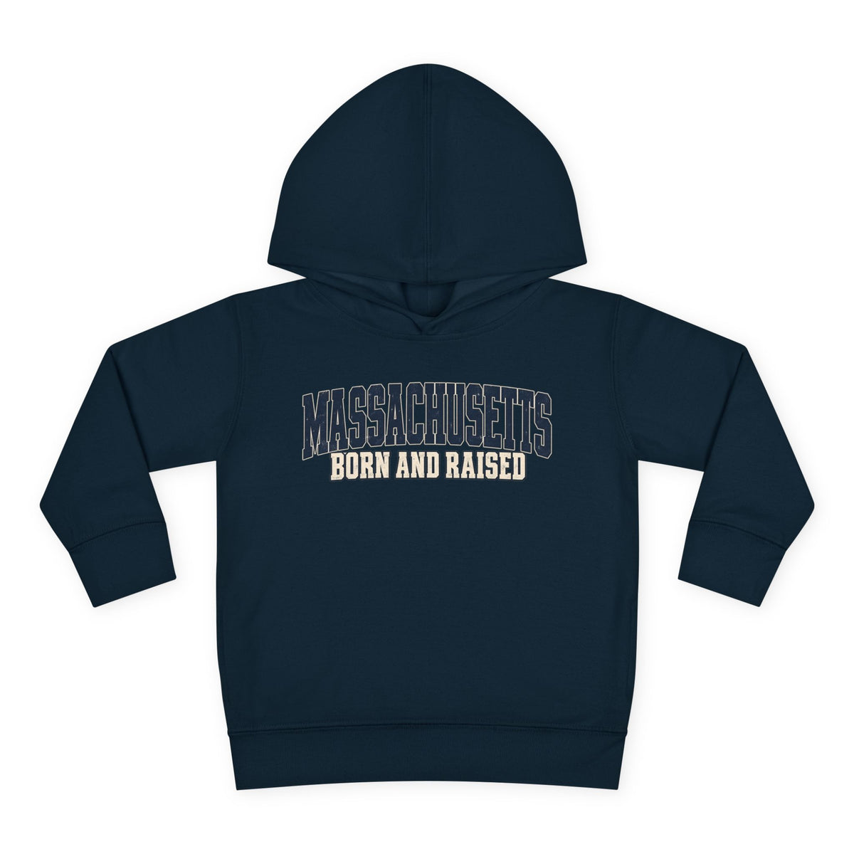 Massachusetts Born and Raised Rugged Heritage Unisex Toddler Pullover Fleece Hoodie