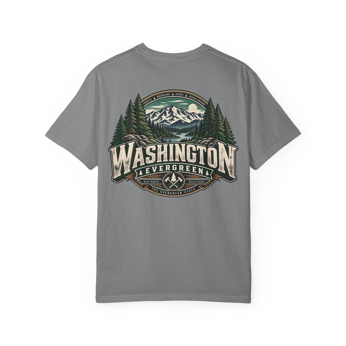 Washington Evergreen Unisex Comfort Color 1717 Streetwear Graphic Tee