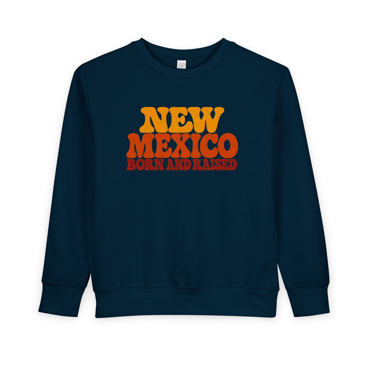 New Mexico Born and Raised 1970s Retro Unisex Toddler Sweatshirt