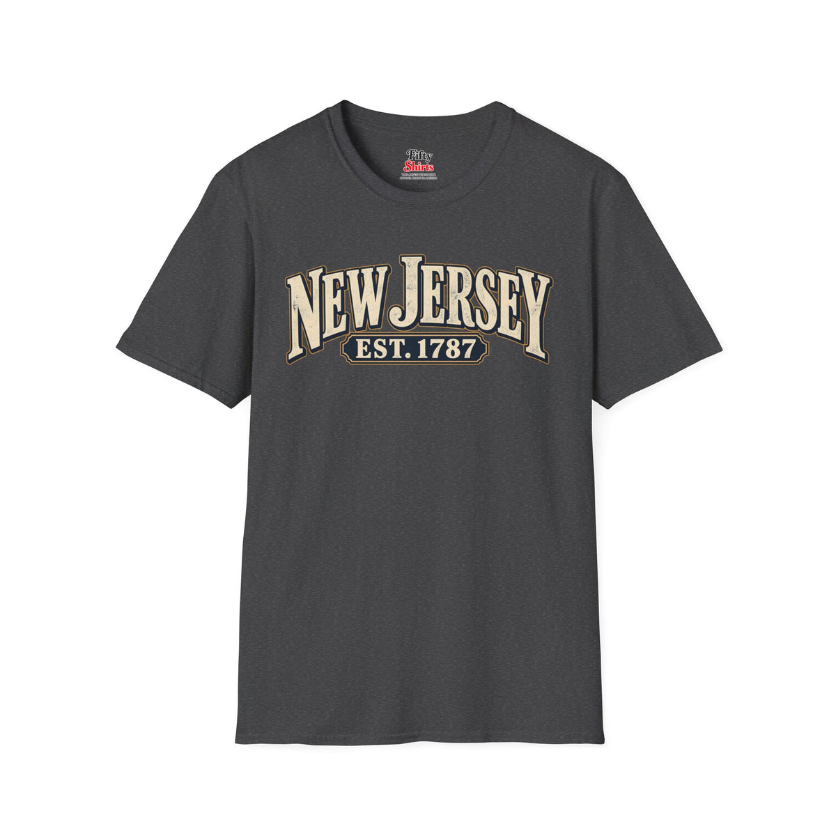 New Jersey Est 1787 Unisex Softstyle T Shirt State Name Graphic Tee