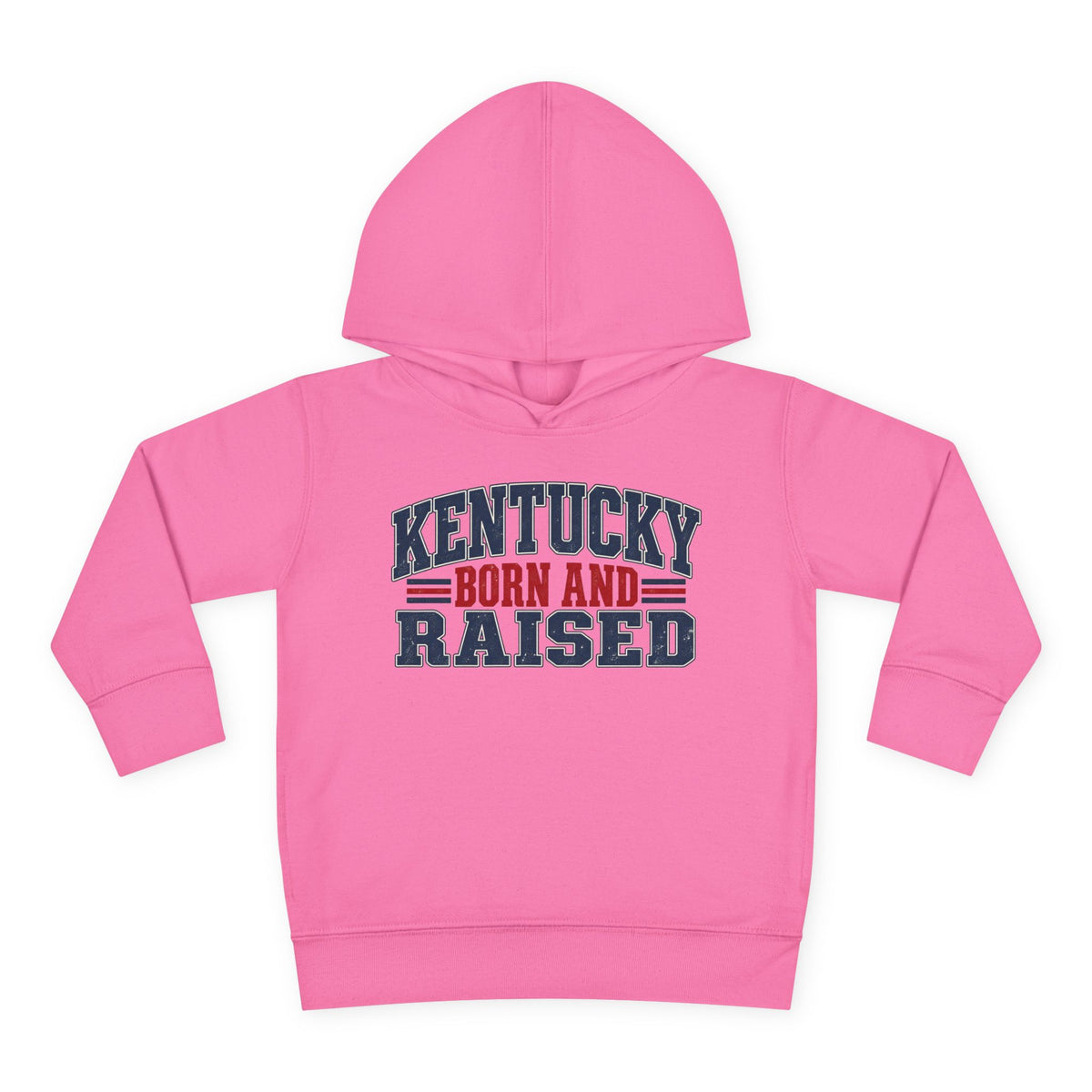 Kentucky Born and Raised Southern Heritage Unisex Toddler Pullover Fleece Hoodie