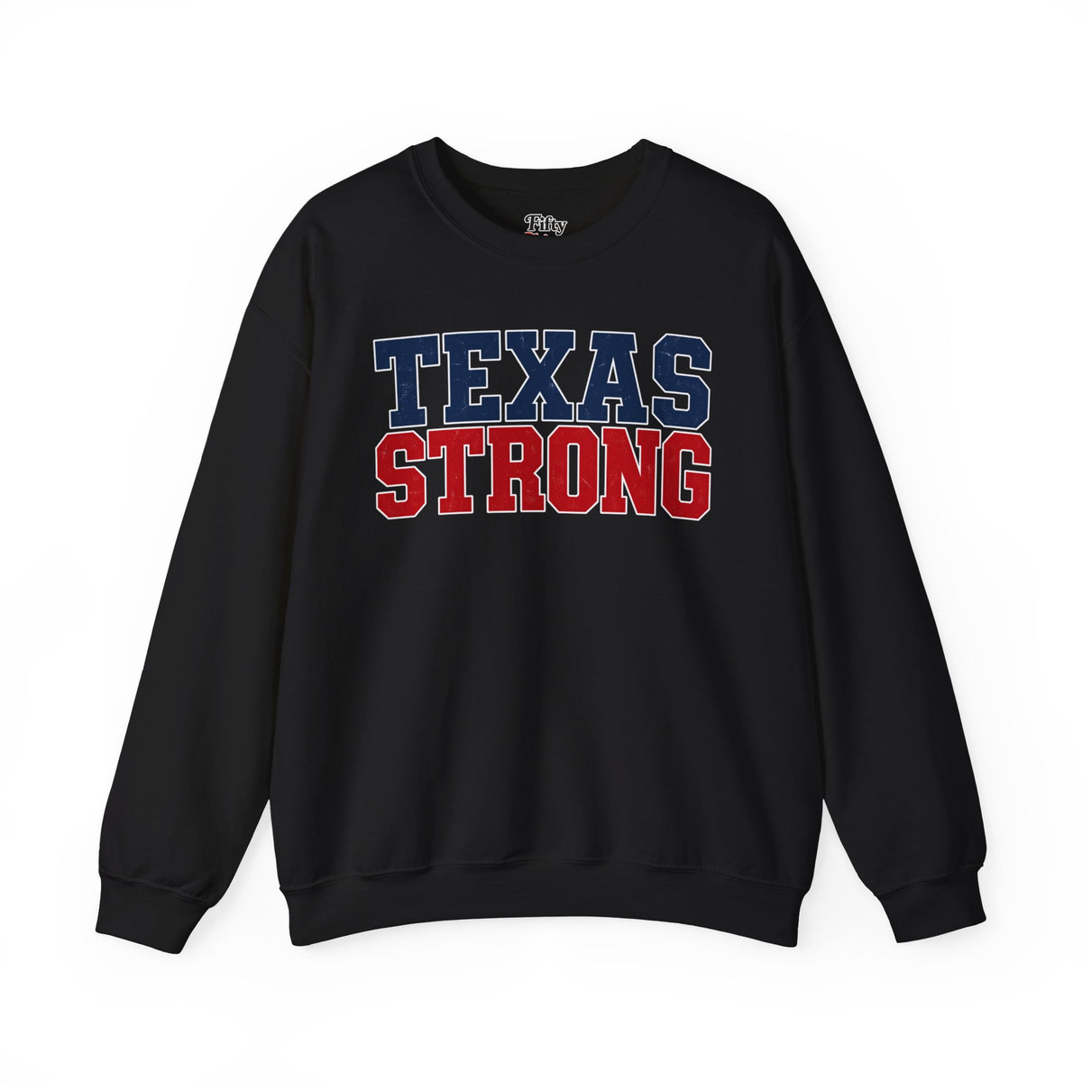 Texas Strong Unisex Crewneck Sweatshirt State Name Graphic