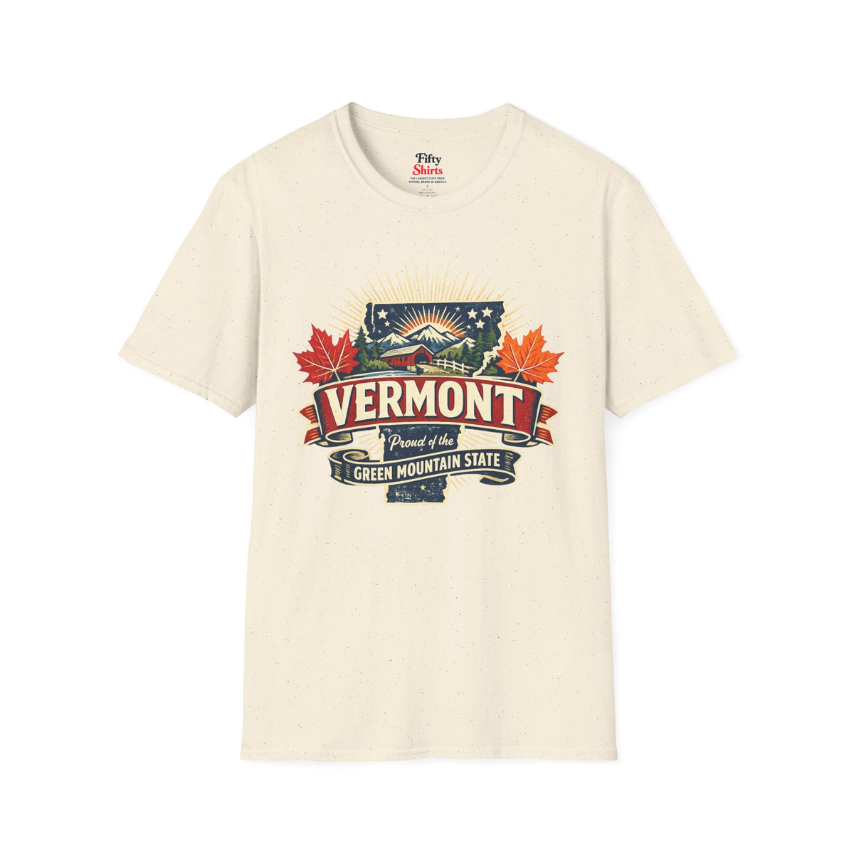 Vermont State Pride Unisex Softstyle T Shirt State Pride Graphic Tee Collections FS03