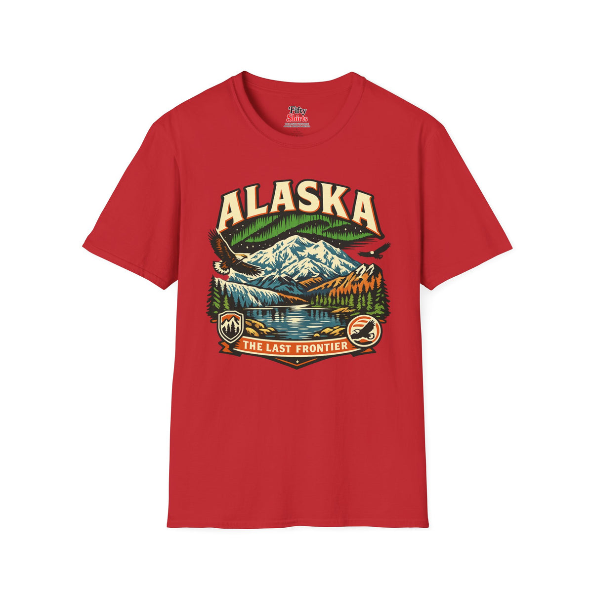 Alaska The Last Frontier Adventure Unisex Softstyle T Shirt State Pride Graphic Tee Collections FS03