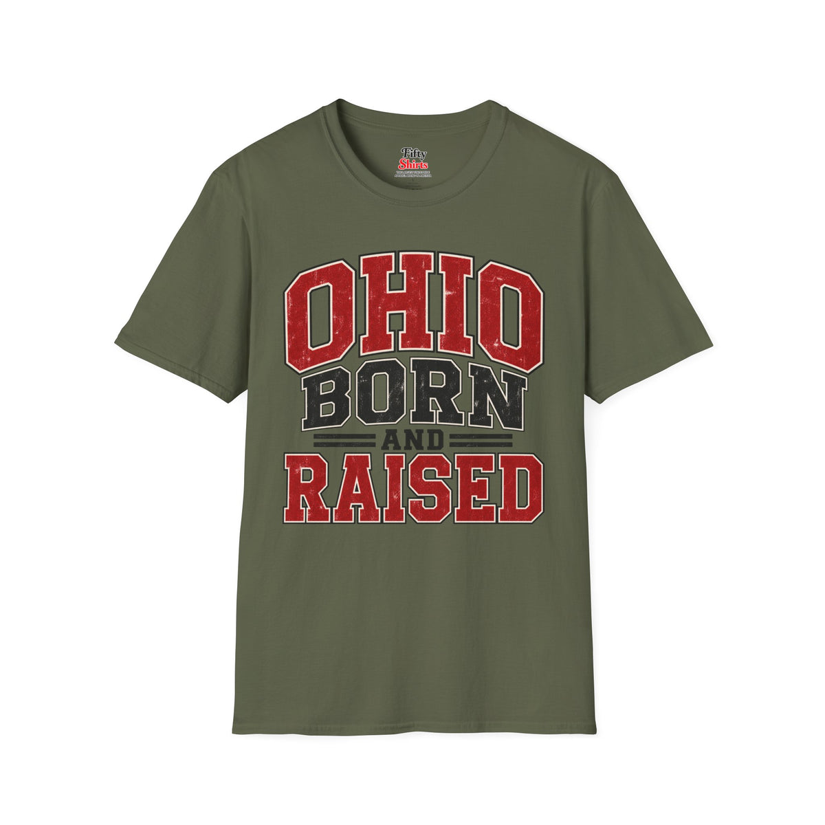 Ohio Born And Raised Unisex Softstyle T Shirt State Name Graphic Tee