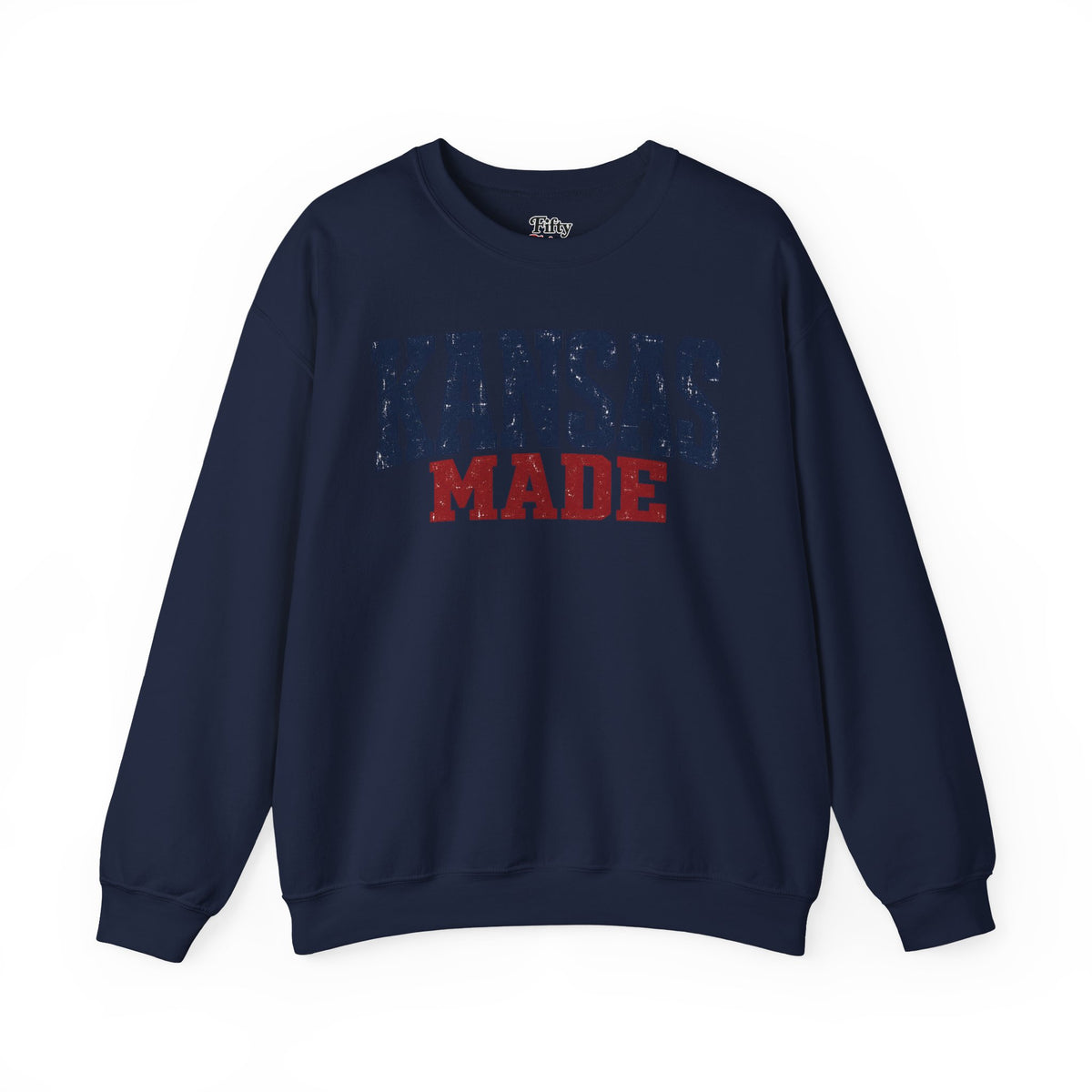 Kansas Made Unisex Crewneck Sweatshirt State Name Graphic