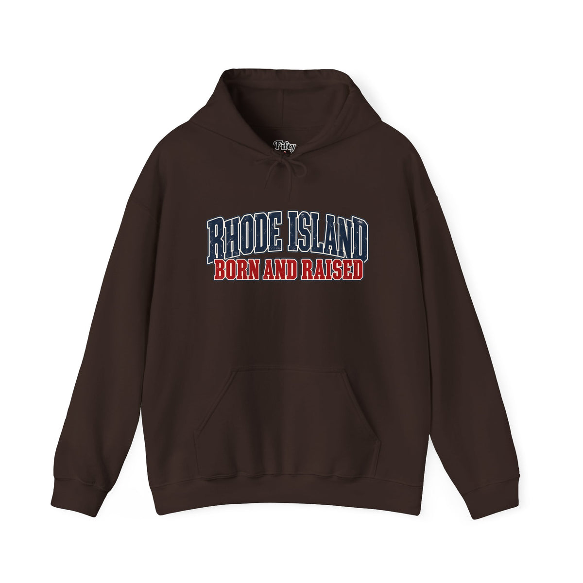 Rhode Island Born and Raised Coastal Heritage Unisex Hoodie Graphic