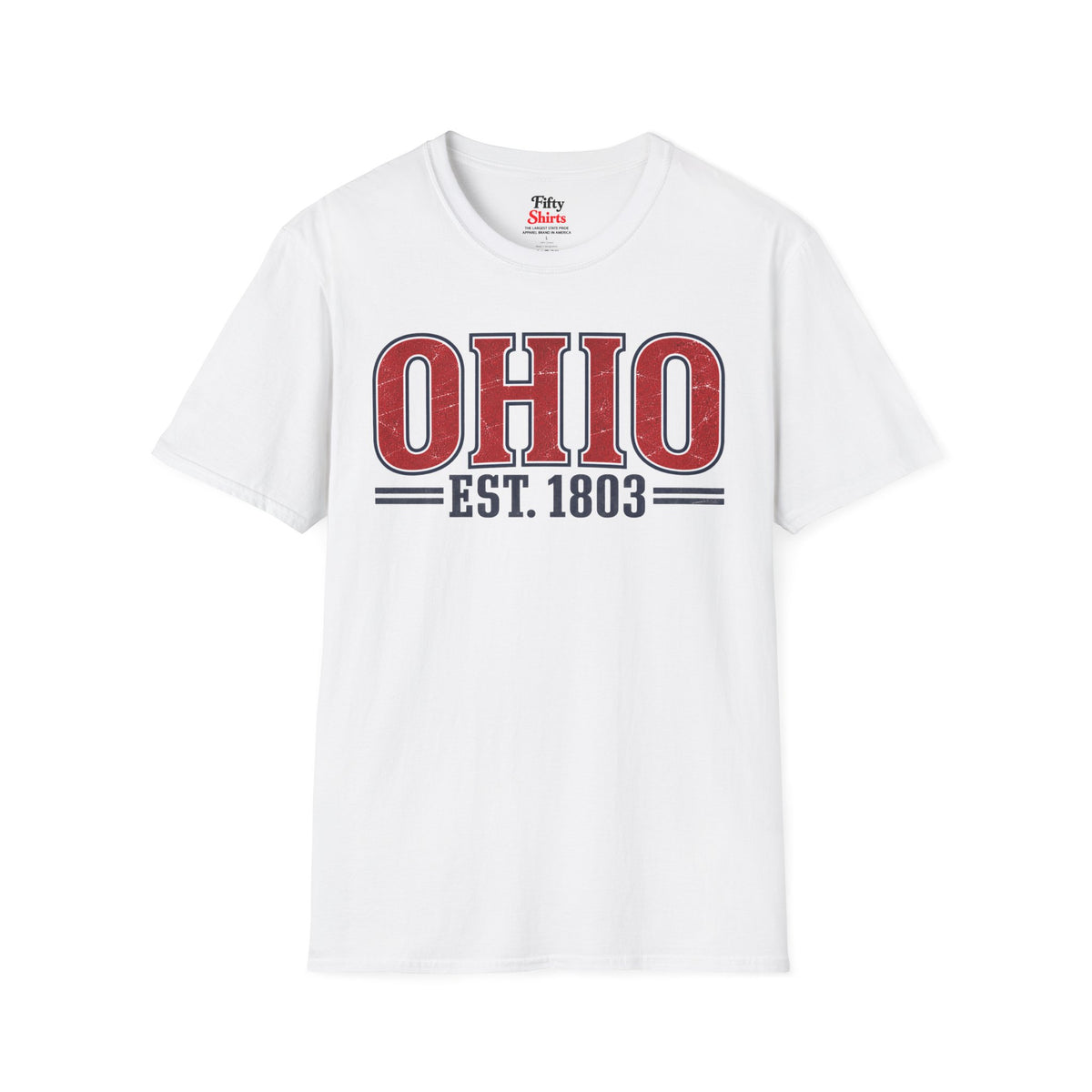 Ohio Est.1803 Unisex Softstyle T Shirt State Name Graphic Tee