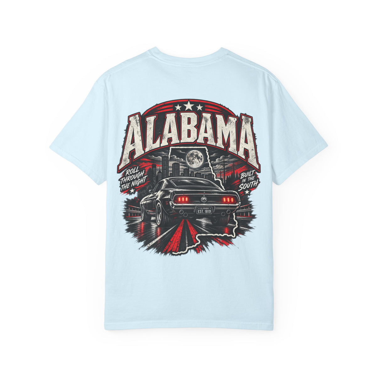 Alabama Night Drive Unisex Comfort Color 1717 Streetwear Graphic Tee