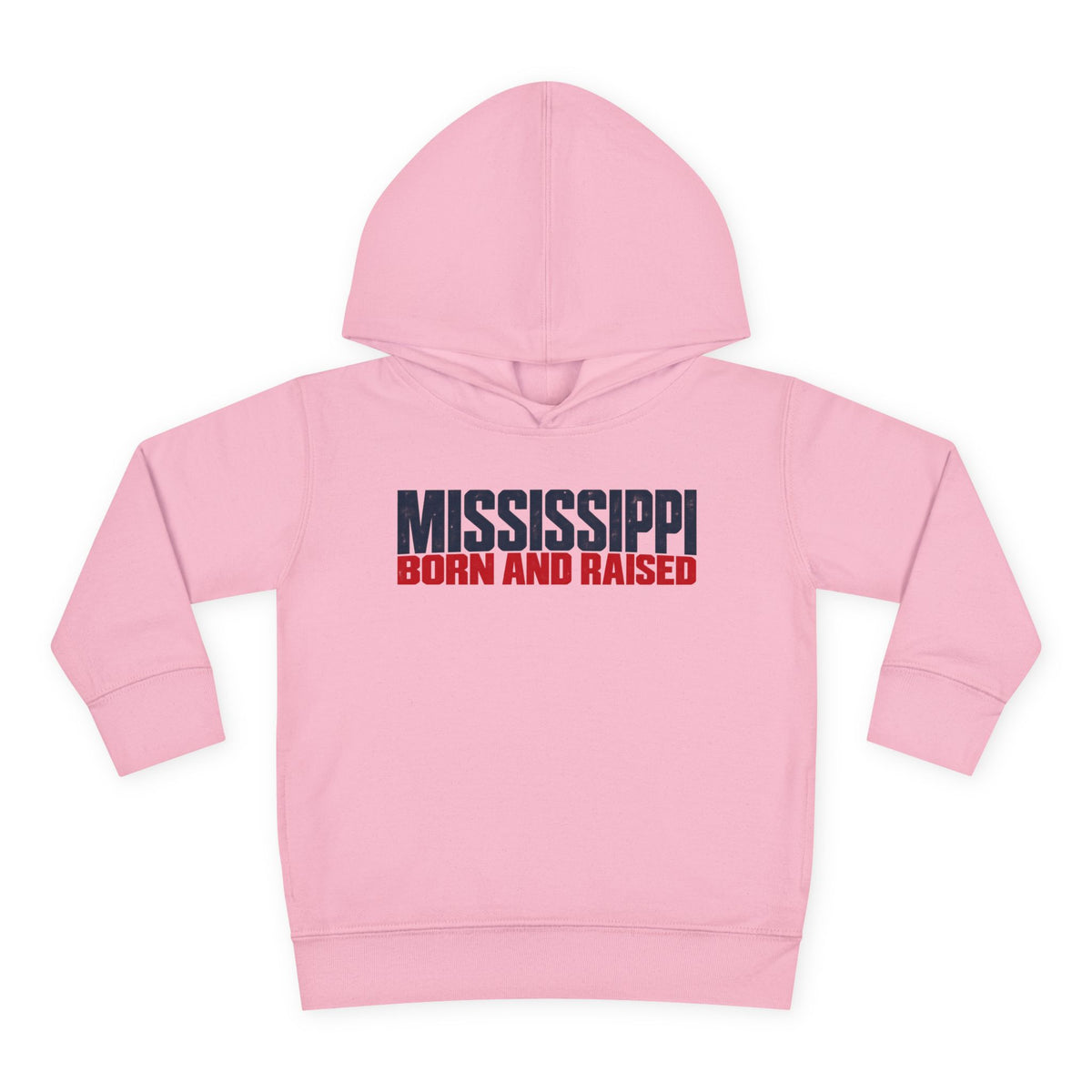 Mississippi Born and Raised Modern Southern Streetwear Unisex Toddler Pullover Fleece Hoodie